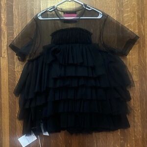 NWT Viktor & Rolf Tulle Collection Tiered Top Mini Dress XS/S
